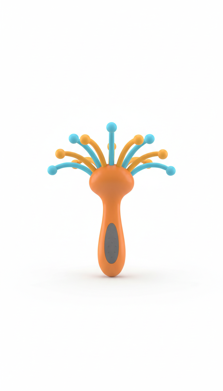 10-head ergonomic scalp massager