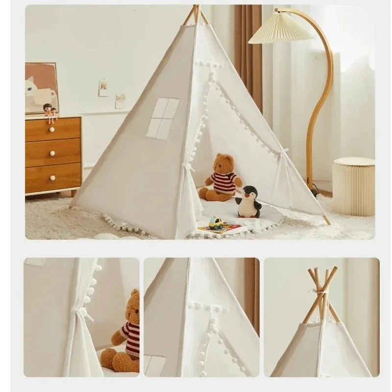 1.6m/1.3m Kid Tent Indoor Play House Wigwam for Child