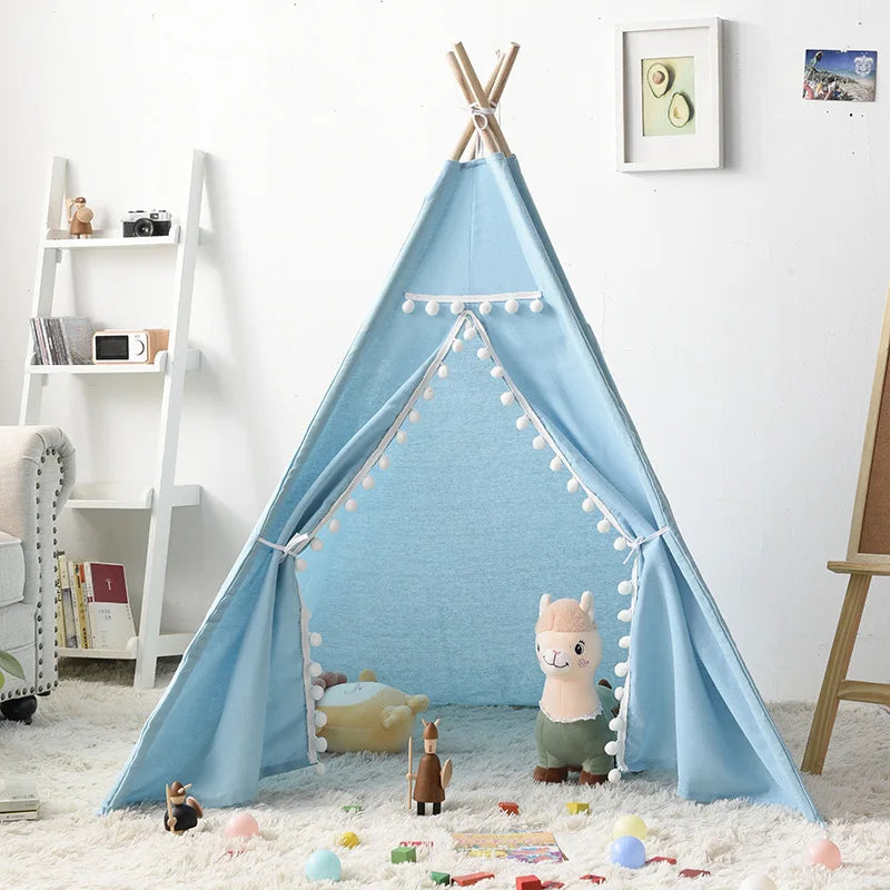 1.6m/1.3m Kid Tent Indoor Play House Wigwam for Child