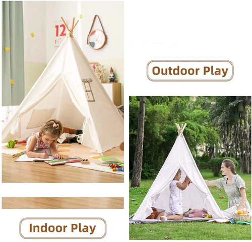 1.6m/1.3m Kid Tent Indoor Play House Wigwam for Child