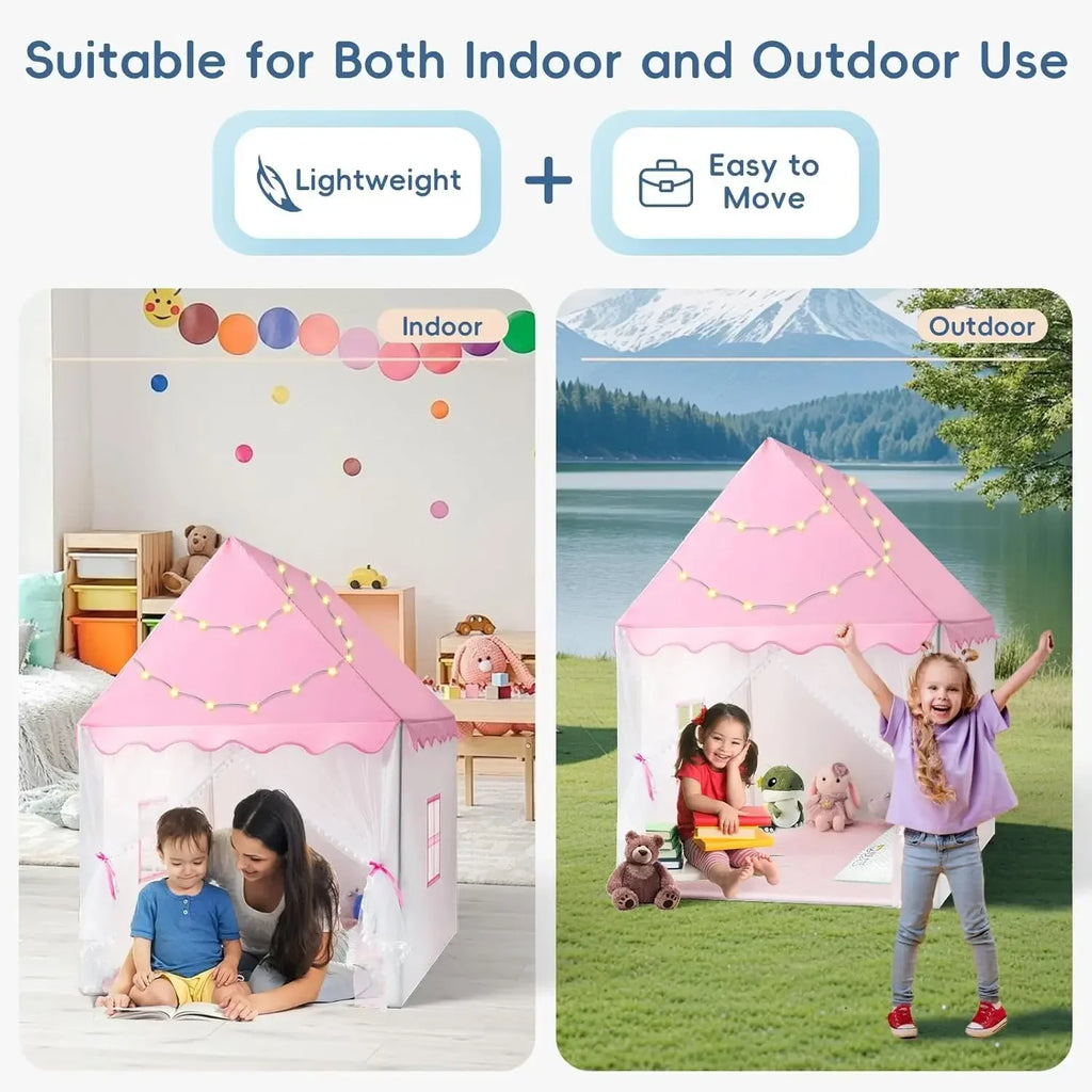 Children's Tent Indoor Outdoor Games Garden Tipi Princess Castle Folding Cubby Toys