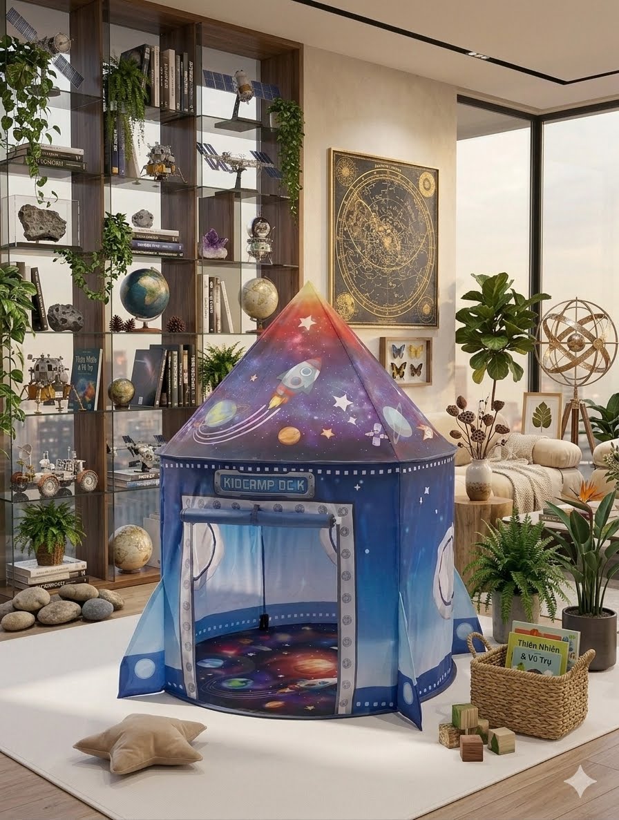 Space Explorer Play Tent with Pop-Up Frame