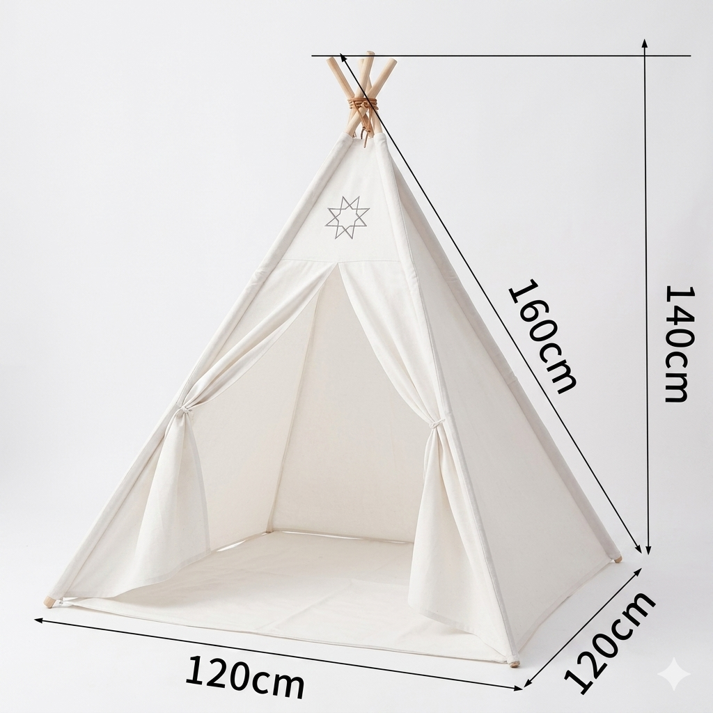 Premium Kids Pink Teepee Tent – The Perfect Magical Playhouse & Cozy Reading Nook
