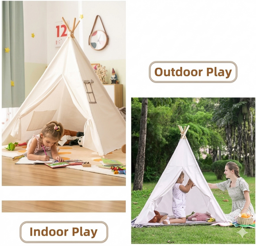 Premium Kids Pink Teepee Tent – The Perfect Magical Playhouse & Cozy Reading Nook